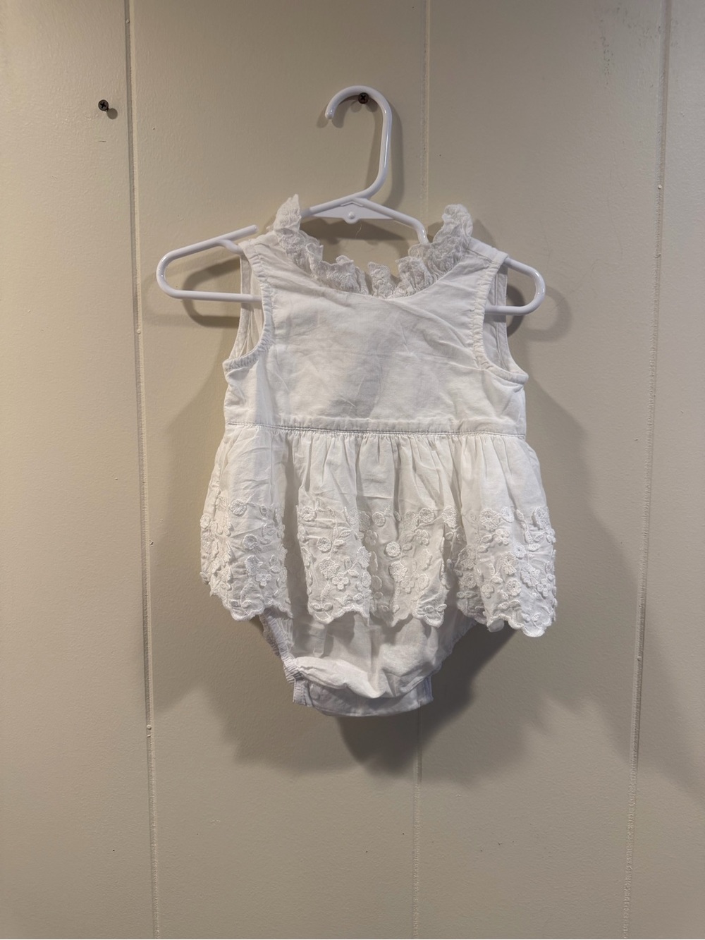 GAP White Lace Baby Romper Dress